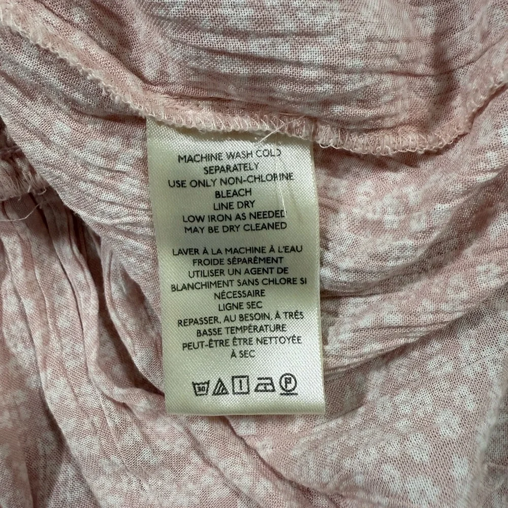 FREE PEOPLE Brittnee Print Smocked Peplum‎ Top In Pink Lotus